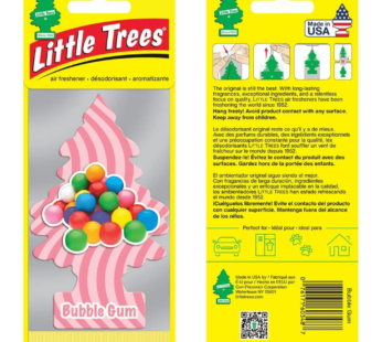 LITTLE TREES – Car Air Freshener – Hanging Tree – Long Lasting Scent for Auto or Home – Bubble Gum Fragrance – 2CT