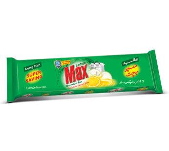 Lemon Max – Long Dish Wash Bar – Single – 1x265gm – 12 Packs