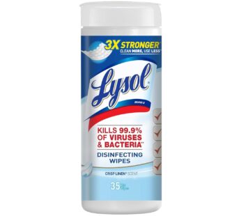 Lysol – Disinfecting Wipes – Crisp Linen Scent – 35Ct