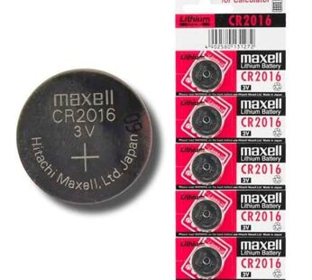 Maxell – CR2016 3V Lithium Coin Cell Battery – 5 Batteries