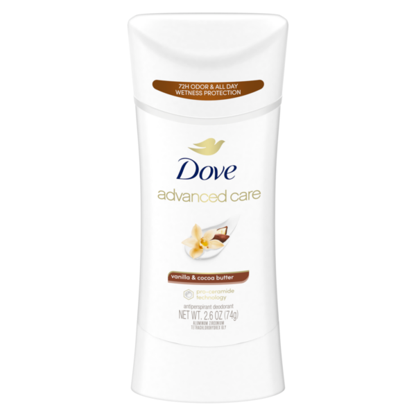 Dove - Advanced Care - Vanilla & Cocoa Butter - Antiperspirant - Deodorant Stick - 2.60 oz (76gm) - Image 2