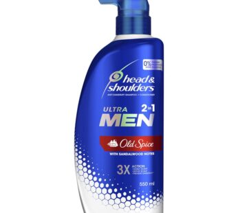 Head & Shoulders – Ultra Men – 2in1 – Old Spice – Anti-Dandruff Shampoo & Conditioner for Itchy Scalp – 550 ml